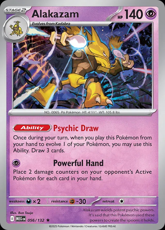 Mega Evolution Holo Alakazam #056/132